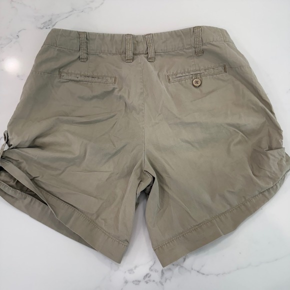 J.Crew Chino Shorts City Fit Classic Twill Roll Tab Khaki‎ Size 6 - Picture 4 of 7
